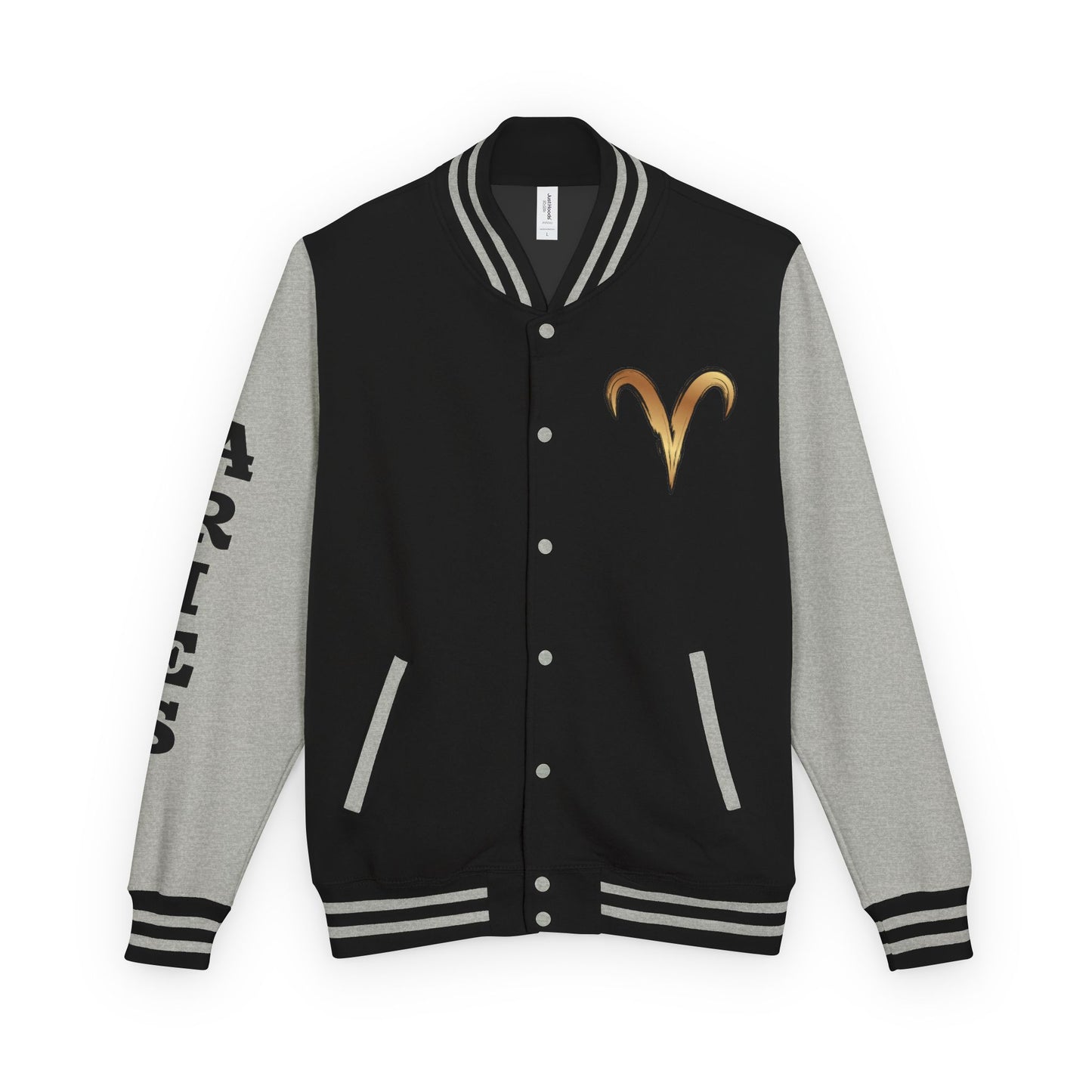 Aries Unisex Heavyweight Letterman Jacket, Zodiac Style Jacket, Astrology Apparel, Birthday Gift, Personalized Outerwear