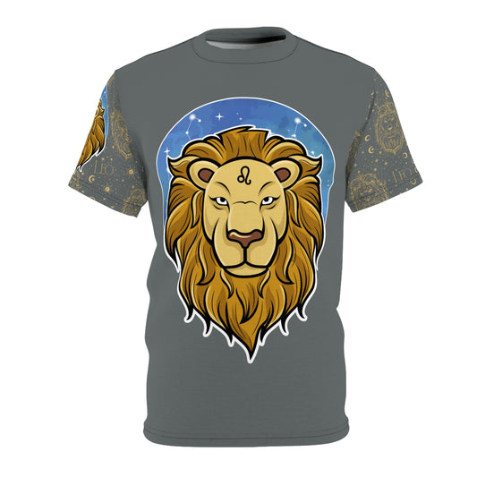 Leo Unisex Cut & Sew Tee (Dark Grey)