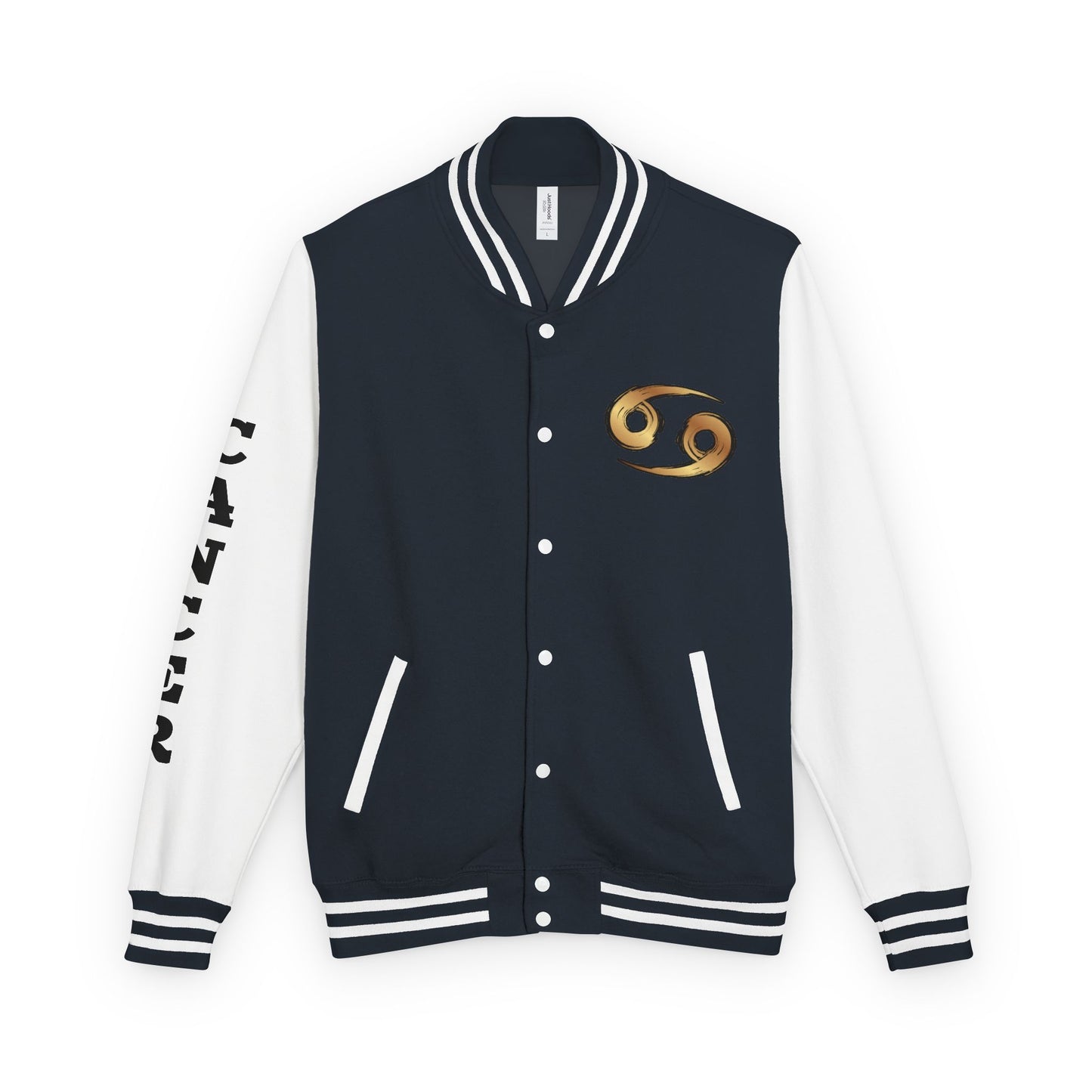 Cancer Zodiac Unisex Heavyweight Letterman Jacket, Astrology Gift, Sports Jacket, Personalized Gift, Birthday Gift, Astrology Apparel