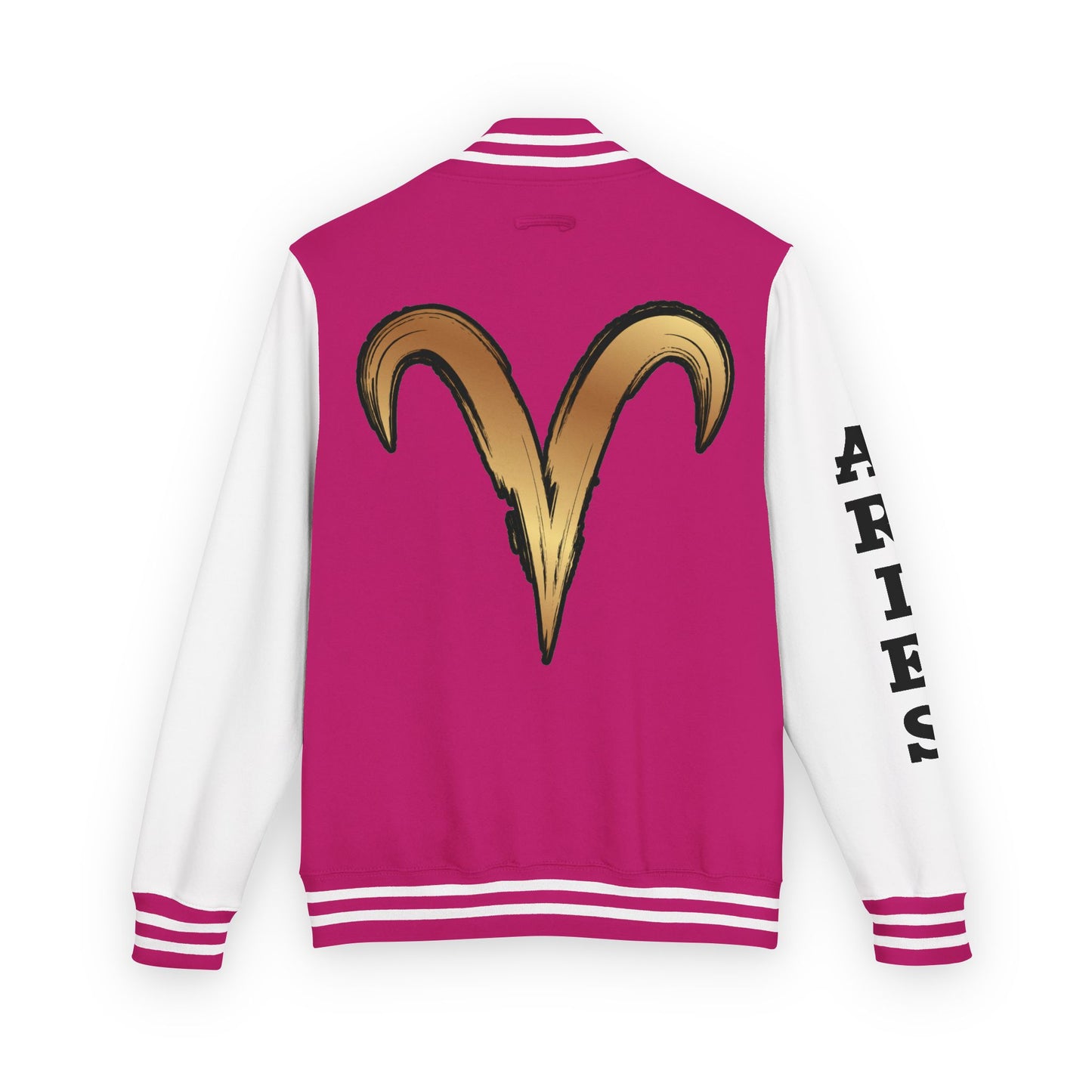Aries Unisex Heavyweight Letterman Jacket, Zodiac Style Jacket, Astrology Apparel, Birthday Gift, Personalized Outerwear