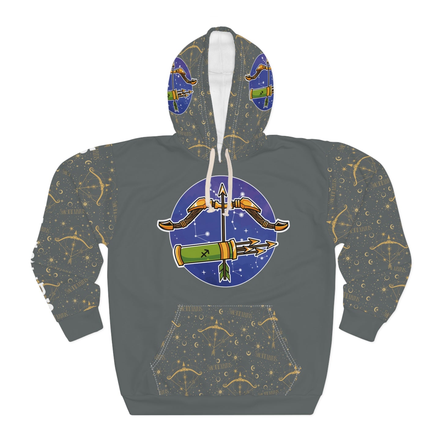 Sagittarius Unisex Pullover Hoodie (Dark Grey)