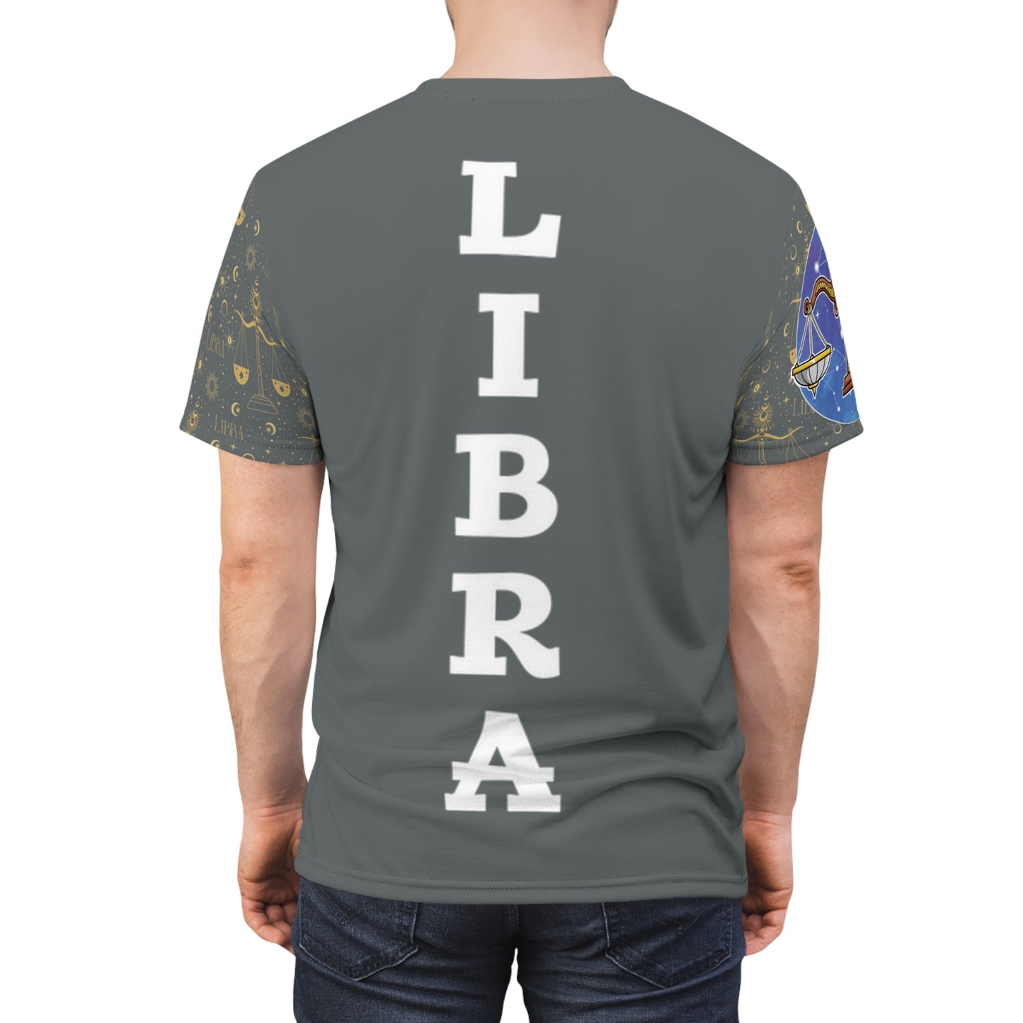 Libra Unisex Cut & Sew Tee (Dark Grey)
